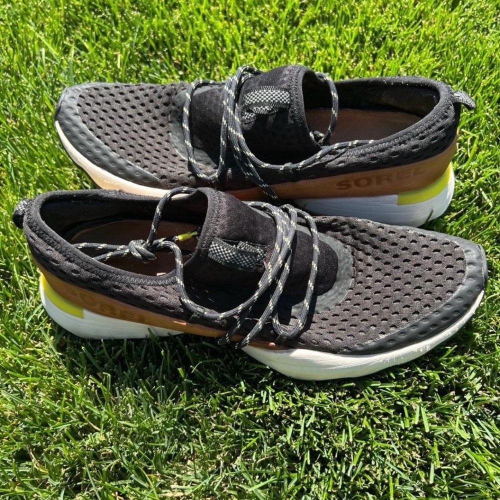 Sorel Kinetic Impact Black Lace Up Casual Shoes NL4073-010 Womens 10